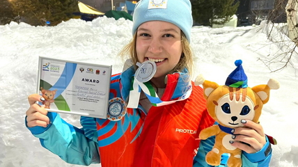 Сноубордистка Мария Травиничева стала призёром зимних Игр «Дети Азии» в гигантском слаломе