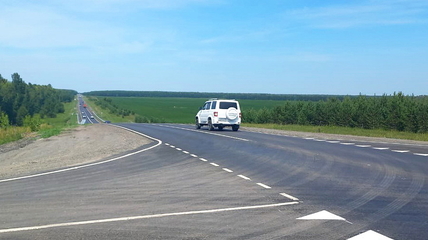 Дорожники завершили ремонт участка дороги от Бийска до Белокурихи