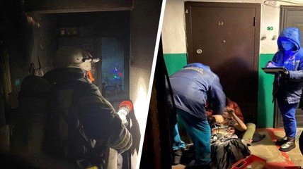 В Белокурихе во время пожара в пятиэтажке спасли жильцов дома