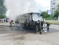 В Бийске из-за короткого замыкания вспыхнул пассажирский автобус