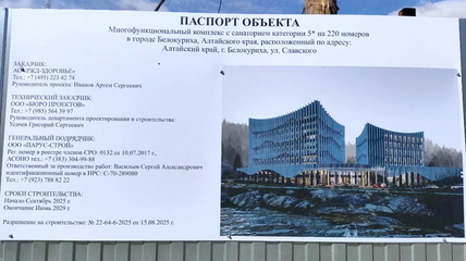 Администрация Белокурихи отсудила более 4 млн рублей у застройщика элитного санатория