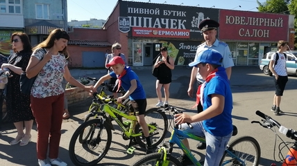 Традиционно 1 июня в Белокурихе прошел конкурс велосипедистов «Безопасное колесо»