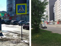Угрожающую безопасности конструкцию, расположенную возле пешеходного перехода, демонтировали