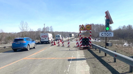На трассе Барнаул – Бийск у села Б. Ключи дорожники начали ремонт моста