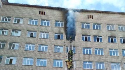 Прокуратура заинтересовалась пожаром в Центральной городской больнице Бийска