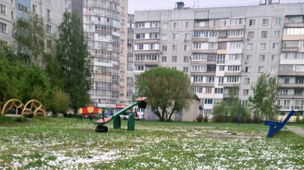 Крупный град накрыл Белокуриху, огородники в шоке