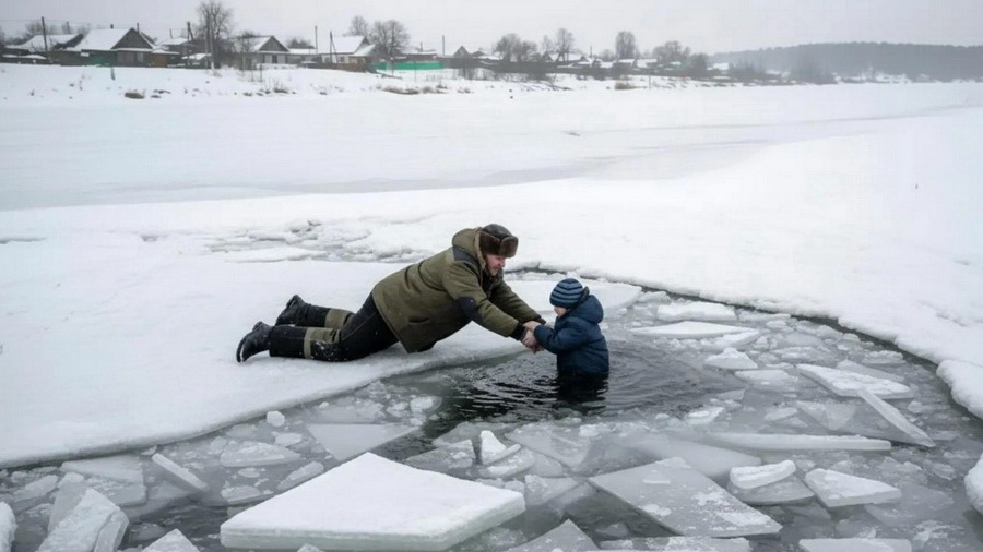 В Смоленском районе 9-летний мальчик провалился под лёд